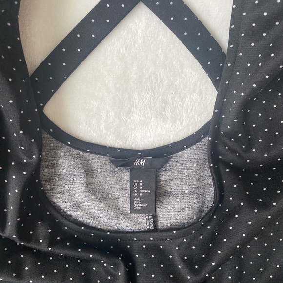 H&M Black Polka Dot Criss-Cross Dress - Picture 2 of 3